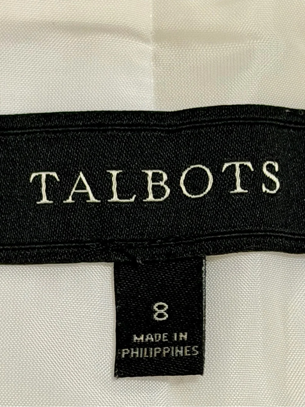 Talbots Classic White 3/4 Sleeve  Textured Women's  Blazer/Jacket